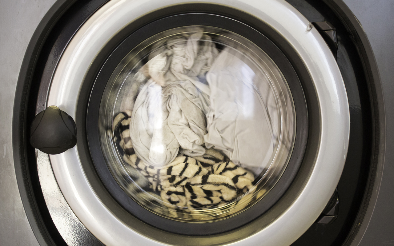 Laundry in washing machine