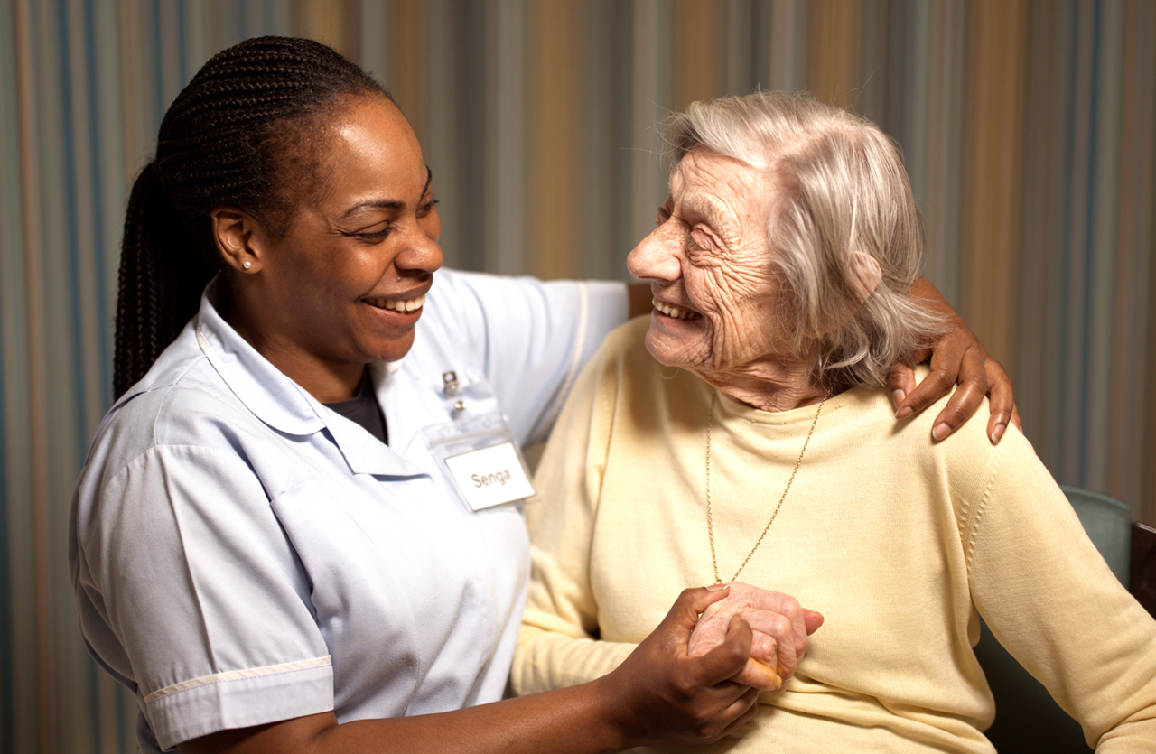 Care worked with resident
